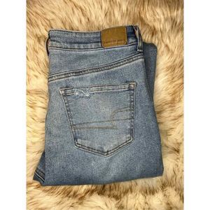 American Eagle High Waisted Stretch Distressed Jeans